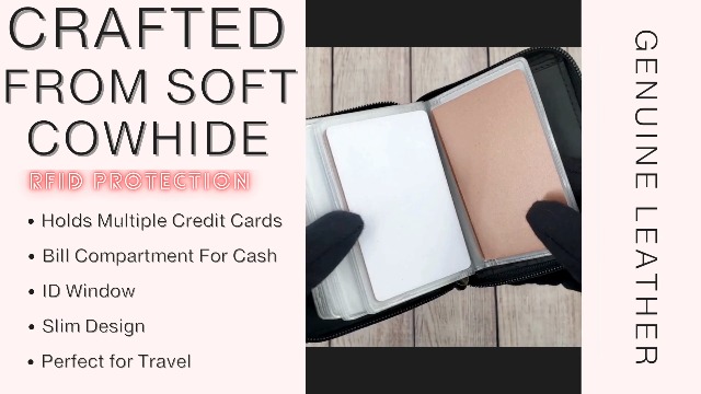 Amazon.com: ag wallets Mens Zip Around Leather Wallet with Inserts